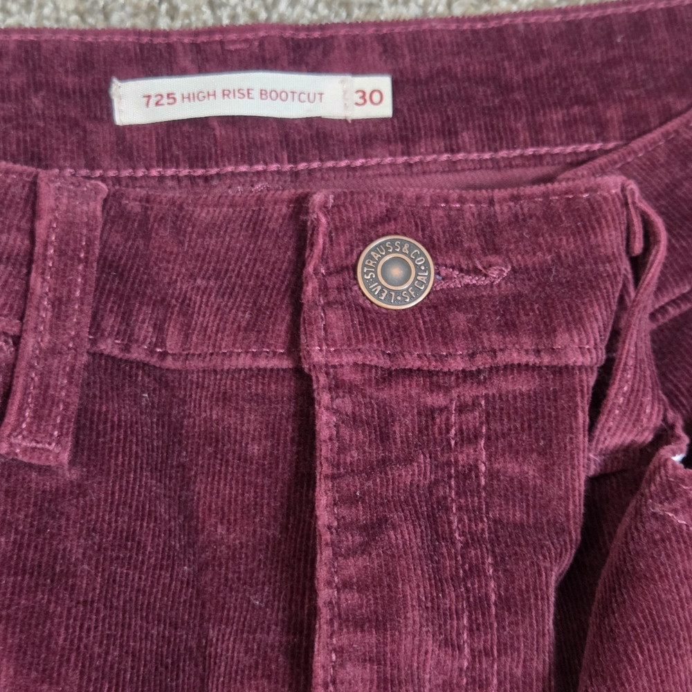 Levi's High Rise Bootcut Corduroy Pants